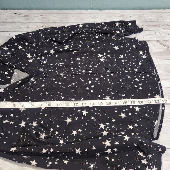 Rails Noemi Black Galaxy Print Button Down Shirt Size XS - Picture 8 of 9